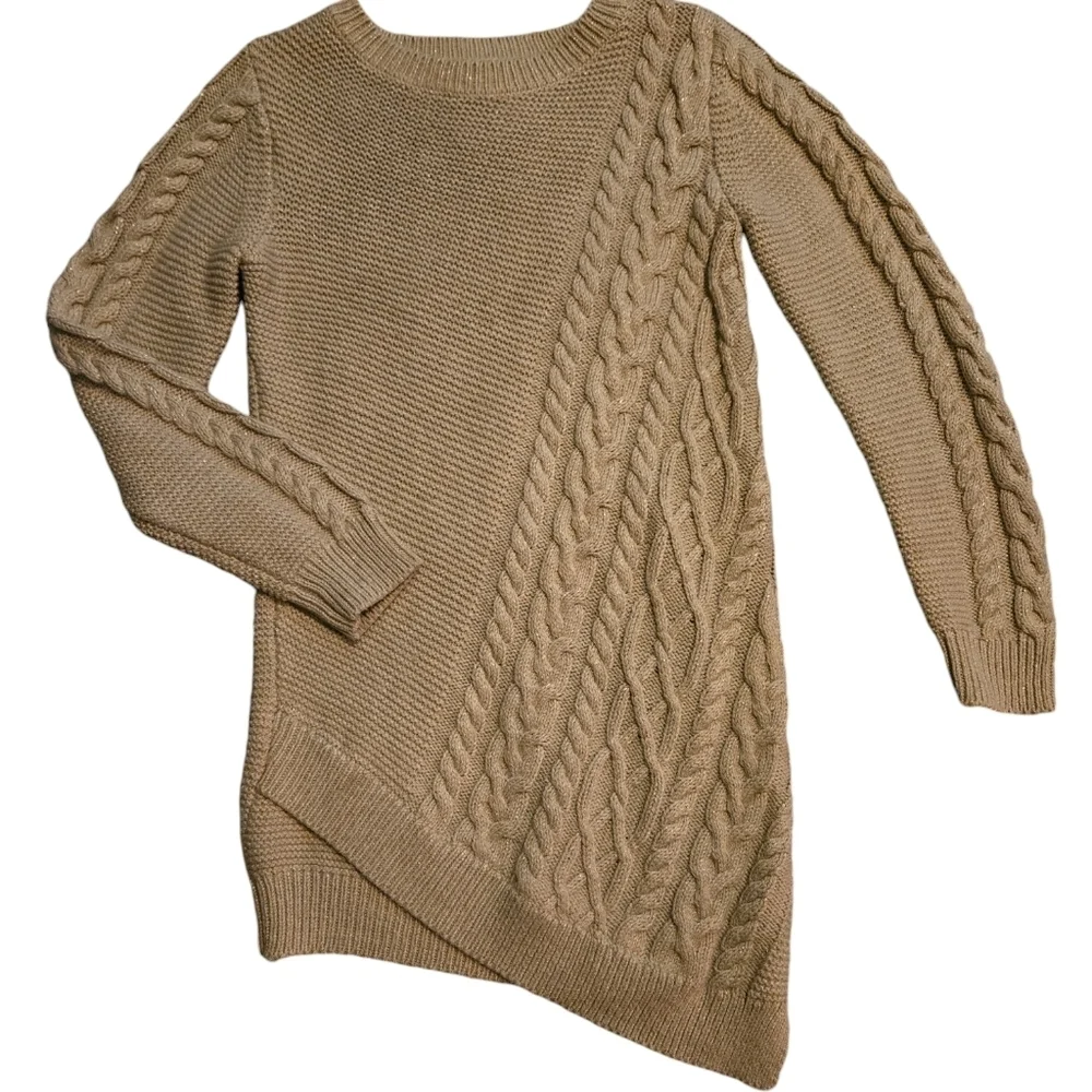 Girls Tommy Bahama Tan Knit Sweater Dress, Size Small (5/6), EUC!